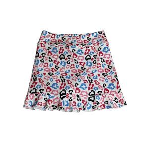 GOLFTINI Women's Big Bang 18" Golf/Athletic Skort/Skirt White/Pink Size Medium